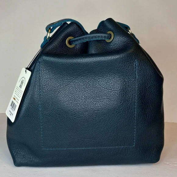 NWT Portland Leather Goods Large Bucket Bag Boreal Leather Crossbody + Tassel - Picture 15 of 16